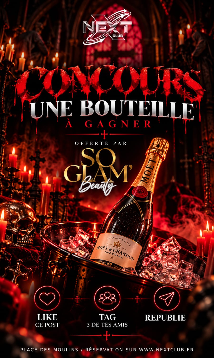Concours NOCTURNA : une bouteille au choix d'au moins 150 € à gagner, offerte par So Glam' Beauty — Next Club Strasbourg